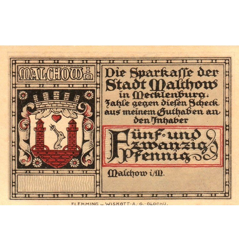 Alemania-Malchow Set 5 Notgelds